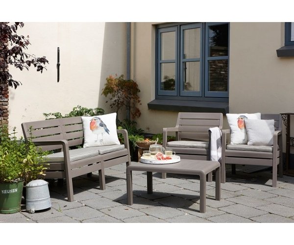 Set mobilier de gradina Delano, imitatie lemn,