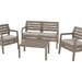 Set mobilier de gradina Delano, imitatie lemn,